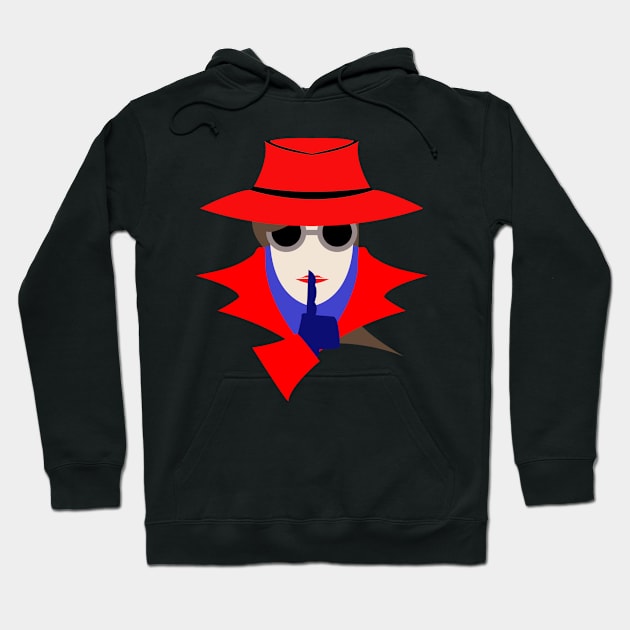 Lady Red shush (cauc): A Cybersecurity Design Hoodie by McNerdic